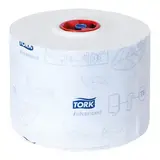 Papier toilette blanc 2 plis gaufré Tork Mid-Size T6 - Rouleau de 100 m - Lot de 27