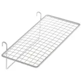 Tablette fil pour présentoir grille 30 x 14 cm - Tablette pour grille d'exposition - Blanc