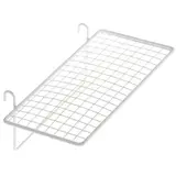 Tablette fil pour présentoir grille 40 x 20 cm - Tablette pour grille d'exposition - Blanc