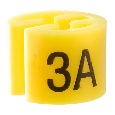 Marque taille T 3 ans jaune ø 1,3 cm - Indicateur de taille pour cintre - Paquet de 500 - Marques taille pour cintres