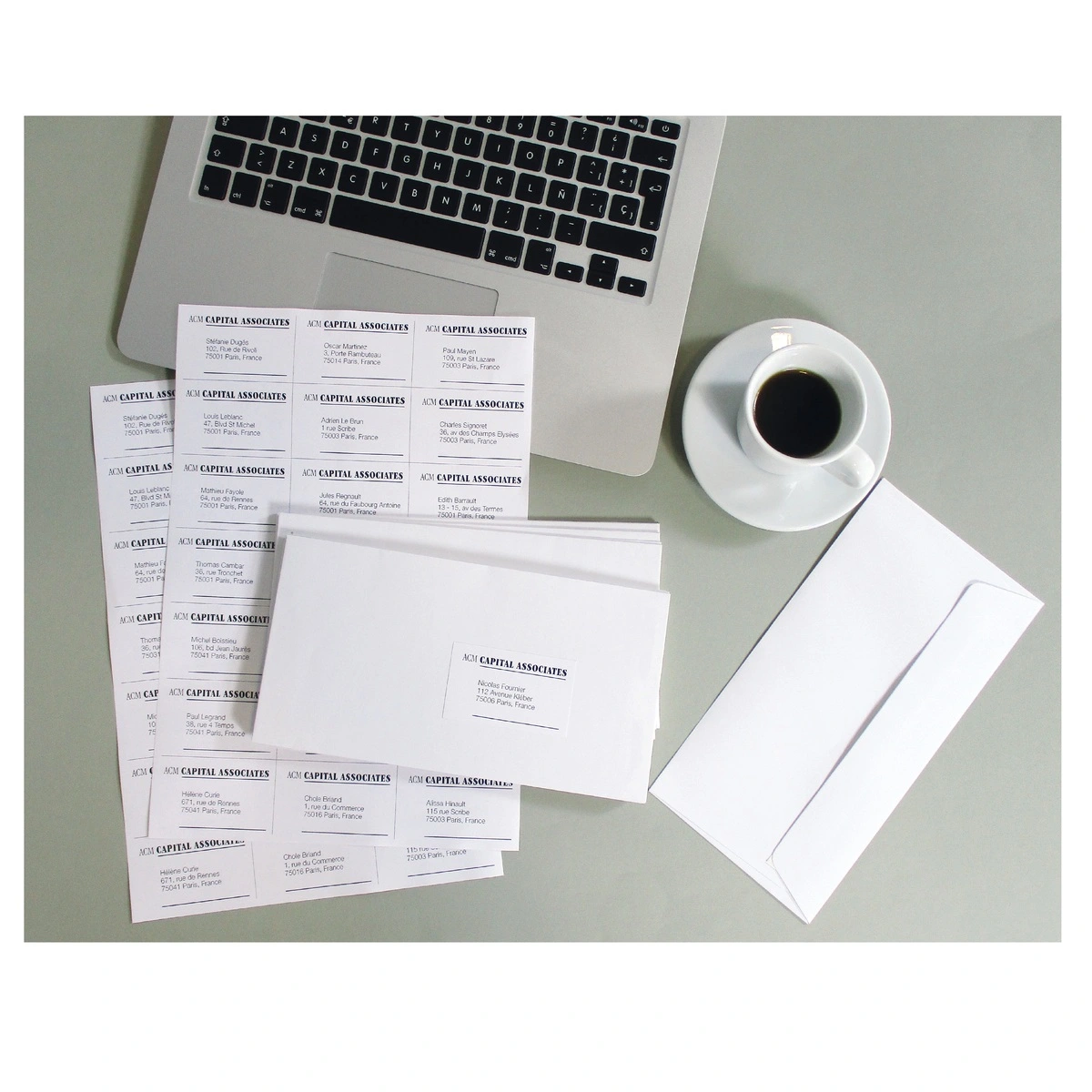 Étiquettes adhésives permanentes pour timbres - Étiquettes adhésives neutres-4