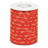 Bolduc rouge Plaisir d'offrir or Starmétal 10 mm x 250 m polypropylène – Ruban cadeau - Bolducs imprimés, Bolducs à motifs