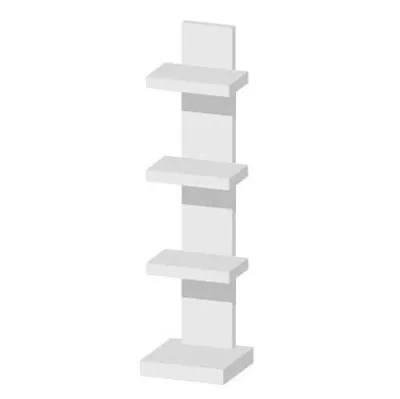 Étagère 4 niveaux blanc mat 33 x 32 x 130 cm - Étagère magasin - Étagères magasins, Présentoirs bois