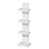 Étagère 4 niveaux blanc mat 33 x 32 x 130 cm - Étagère magasin - Étagères magasins, Présentoirs bois