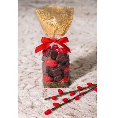 Sachet polypro fond PP Dentelle Or 12 x 27,5 cm 35µ - Sachet confiserie - Sachet bonbons - Lot de 100 - Sachets bonbon, Sachets confiserie-3