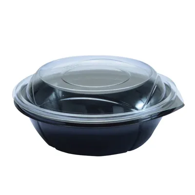 Bol salade 400 ml plastique Noir ø 16 x 4,5 cm - Bol plastique - Lot de 100 - Boîtes salade, Bols salade-4