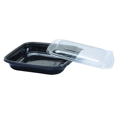 Bol salade 500 ml plastique Noir 19 x 19 x 3,2 cm - Bol plastique - Lot de 50 - Boîtes salade, Bols salade-2
