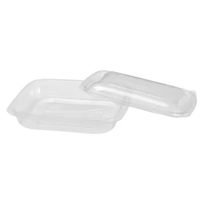 Couvercle plastique pour bol salade carré 19 x 19 x 1,7 cm - Lot de 50 - Boîtes salade, Bols salade-2