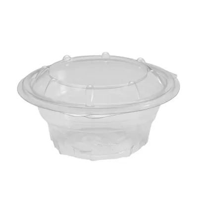 Bol salade avec couvercle 500 ml plastique transparent ø 15,5 x 7,5 cm - Bol plastique avec couvercle - Lot de 60 - Boîtes salade, Bols salade