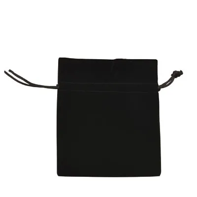 Sachet velours noir 10 x 13 cm – Pochette velours avec cordon de serrage - Pochette à bijoux - Lot de 10 - Sachets velours, Pochettes simili cuir