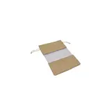 Pochette cadeau en lin brun à fenêtre transparente 10x15,5cm avec cordon - Lot de 10 - Sachets coton, Sachets lin