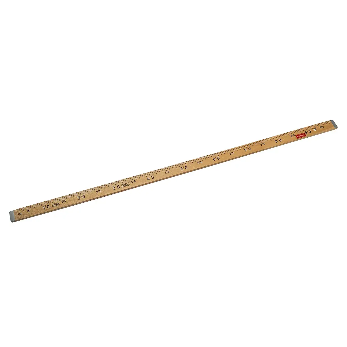 Règle de couture en bois 1m graduée tous les 5 mm - Mètre en bois - Règles et traces lettres