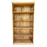 Étagère en bois massif 4 niveaux 100 x 39 x 200 cm brun - Mobilier retail - Étagères magasins, Présentoirs bois