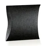 Boîte berlingot carton texturé 11 x 12 x 3,5 cm - Noir - Pochette cadeau carton - Lot de 10 - Boites berlingots