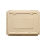 Couvercle pour plateau repas 28 x 21 x 2,5 cm fibre végétale  - Lot de 25 - Boîtes repas jetables, Plateaux compartimentés