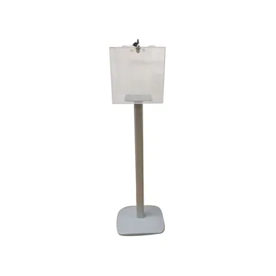 Urne transparente sur pied plexi avec serrure 25 x 25 x 25 cm – Urne élections - Urnes