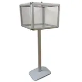 Urne transparente sur pied plexi avec serrure 40 x 40 x 30 cm – Urne élections - Urnes