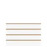 Panneau rainuré Blanc Craie, entraxe 15 cm - Ligne Memphis