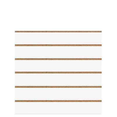 Panneau rainuré Blanc Craie, entraxe 15 cm - Ligne Memphis