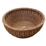 Corbeille à pain ronde plastique marron ø 30 x 11 cm - Vanneries