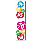 Affiche mannequin Soldes 20% 30% 40% 50% 70% L 40 × H 165 cm - T-shirts imprimés pour mannequin vitrine