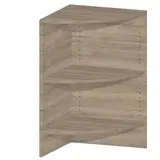Comptoir d'angle chêne authentique gris 52 x 52 x 88 cm - Déstockage