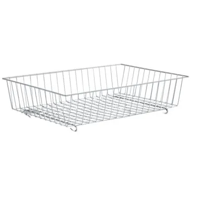 Soldeur corbeille métal chromé 77 x 57 x 17 cm - Panier soldeur - Bacs soldeurs, Bacs de fouille