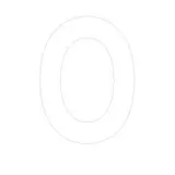 Lettre adhésive O 90 mm PickUp Mono Nobel – Blanc - Lettrage adhésif - Lettres et chiffres adhésifs