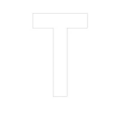 Lettre adhésive T 90 mm PickUp Mono Nobel – Blanc - Lettrage adhésif - Lettres et chiffres adhésifs