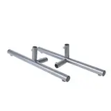 Pied amovible pour présentoir grille - Pied pour grille - Gris Martelé - Lot de 2