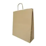 Sac kraft brun poignées torsadées 36 x 12 x 41 cm - Sac papier kraft - Paquet de 250 - Sacs kraft brun poignées torsadées