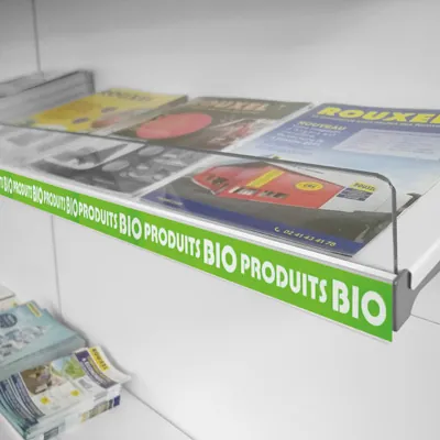Bande de rive PRODUITS BIO - Porte-étiquettes pour tablettes-4