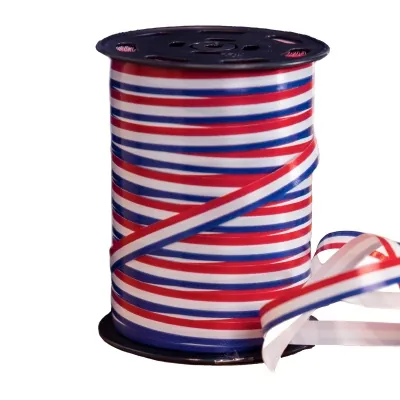 Bolduc tricolore bleu blanc rouge 10 mm x 225 m – Ruban cadeau France - Bolducs imprimés, Bolducs à motifs