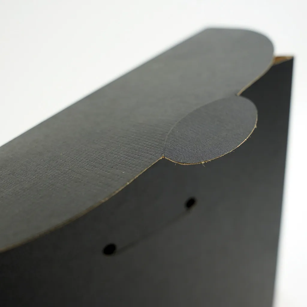 Pochette cadeau noire carton finition luxe 11,5 x 5,5 x 18 cm - Paquet de 10 - Pochettes cadeaux luxe-2