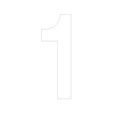 Chiffre adhésif 1 - Lettres et chiffres adhésifs