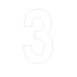 Chiffre adhésif 3 - Lettres et chiffres adhésifs