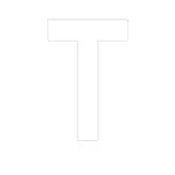 Lettre adhésive T - Lettres et chiffres adhésifs