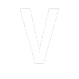 Lettre adhésive V - Lettres et chiffres adhésifs