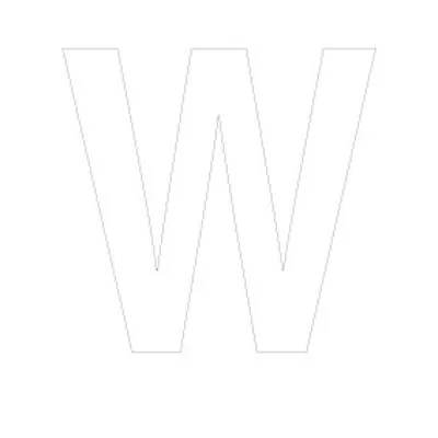 Lettre adhésive W - Lettres et chiffres adhésifs