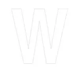 Lettre adhésive W - Lettres et chiffres adhésifs