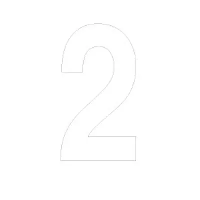 Chiffre adhésif 2 - Lettres et chiffres adhésifs