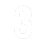 Chiffre adhésif 3 - Lettres et chiffres adhésifs