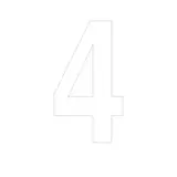 Chiffre adhésif 4 - Lettres et chiffres adhésifs