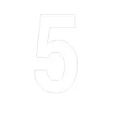 Chiffre adhésif 5 - Lettres et chiffres adhésifs