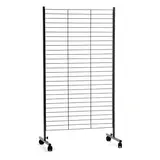 Grille d'exposition sur pied 85,5 x 159 cm Métal - Présentoir grille - Noir - Présentoirs grilles