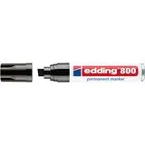Marqueur Permanent Edding e-800 XL Alu Recyclé - Pointe Biseautée 4-12 mm - Noir - Marqueurs, Feutres craies