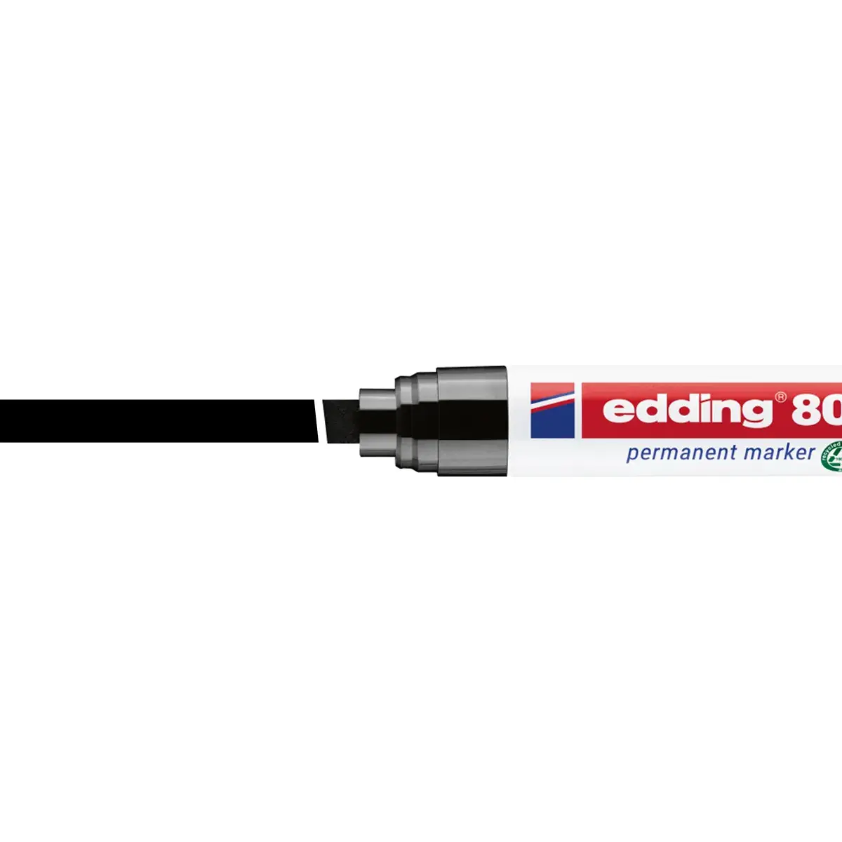 Marqueur Permanent Edding e-800 XL Alu Recyclé - Pointe Biseautée 4-12 mm - Noir - Marqueurs-2