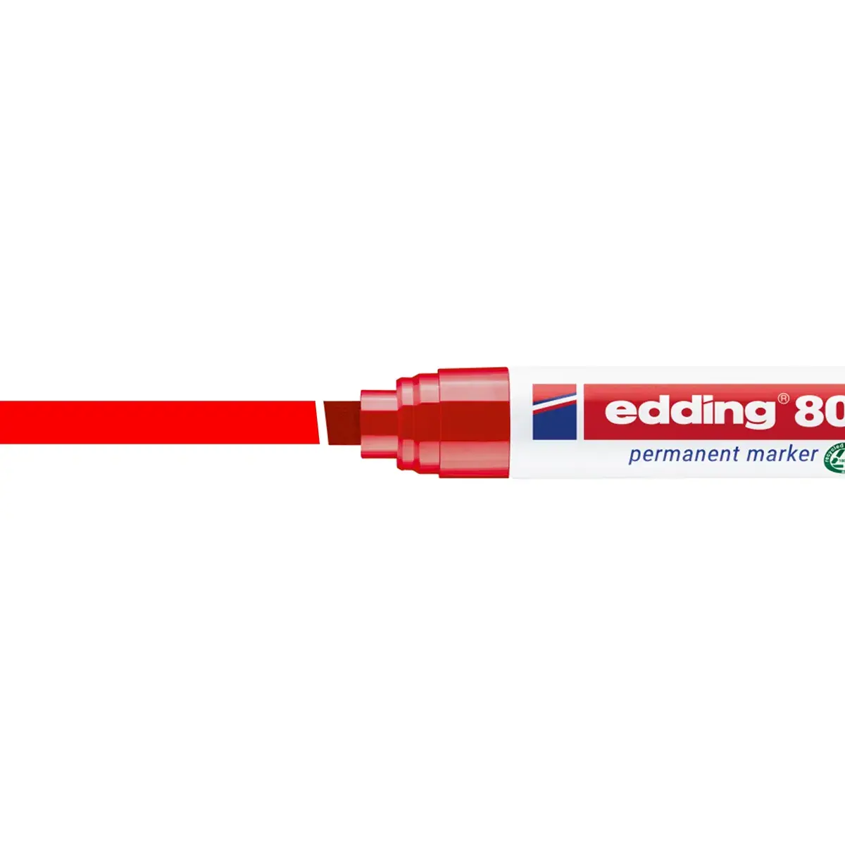 Marqueur indélébile Edding 800 pointe biseautée 4 à 12 mm - Marqueur permanent - Rouge - Marqueurs-2