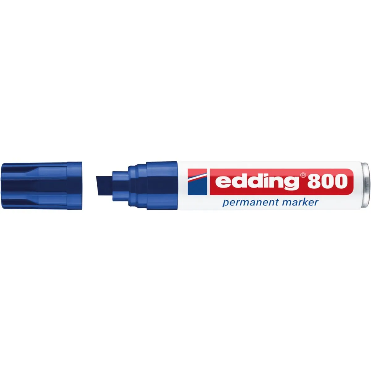Marqueur Permanent Edding e-800 XL Alu Recyclé - Pointe Biseautée 4-12 mm - Bleu - Marqueurs, Feutres craies