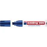Marqueur Permanent Edding e-800 XL Alu Recyclé - Pointe Biseautée 4-12 mm - Bleu - Marqueurs, Feutres craies